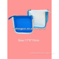 Elegant PVC cosmetic packing bag with zipper and handle